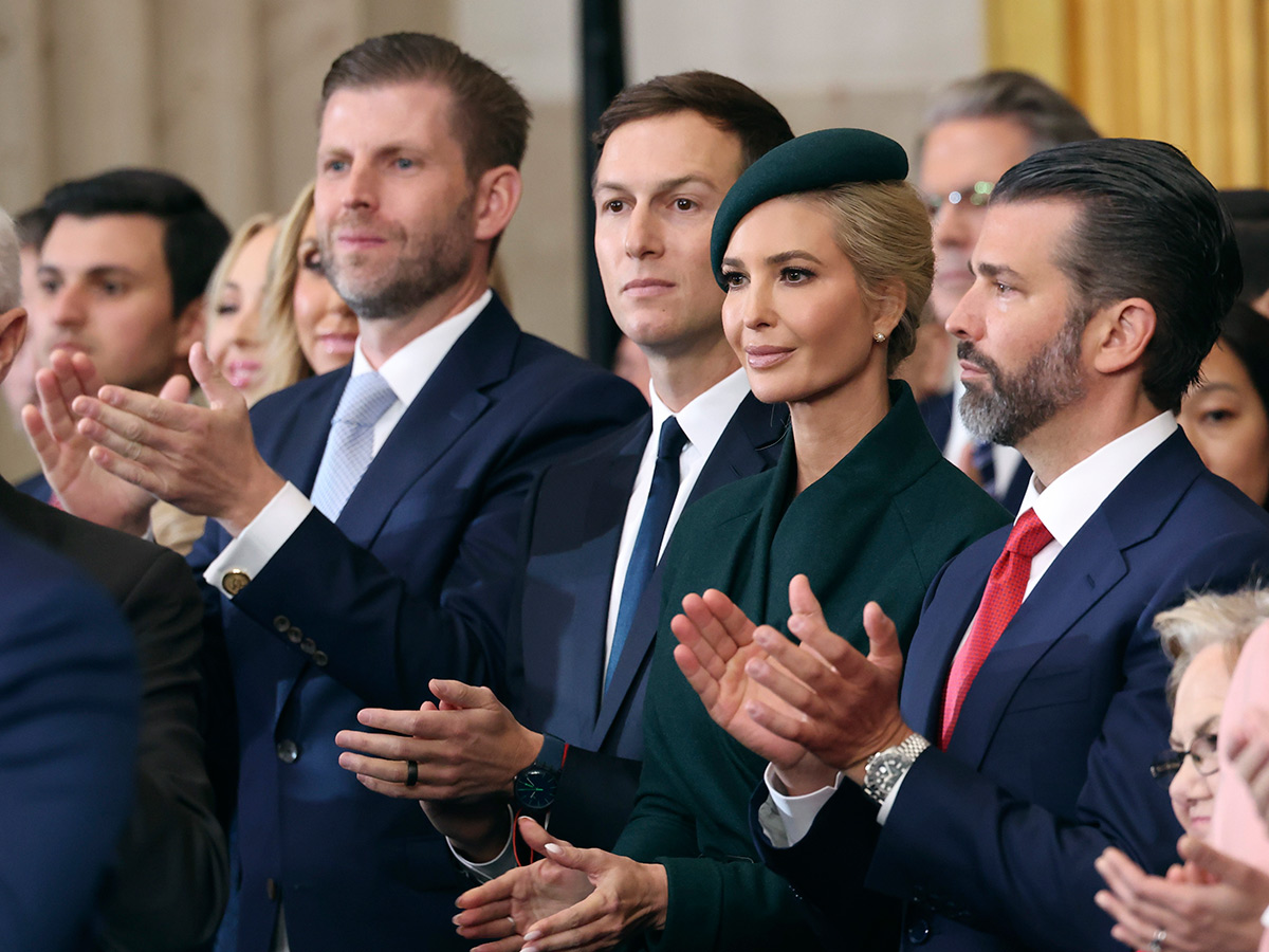 President Donald Trump arrives at an indoor Inauguration parade in Washington8