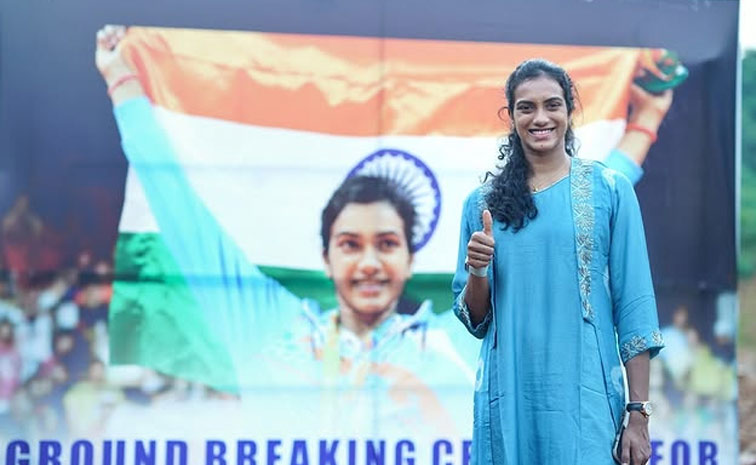 PV Sindhu Post About badminton Academy Foundation Works Has been Laid In Visakhapatnam Photos15