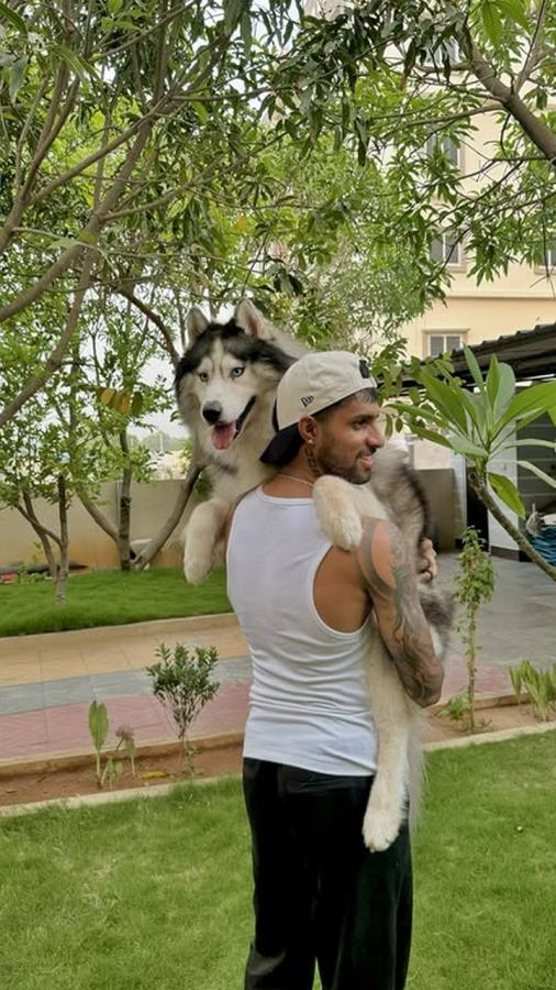 My favorite partner, Tilak Varma posts Photos of his dog in unique t-shirt and glasses6