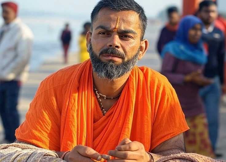 Team India Cricketers In Maha Kumbh Mela AI Photos8