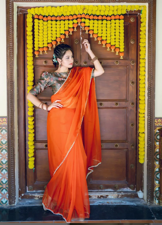 Abhinaya Looks Gorgeous In Green Saree: Photos3