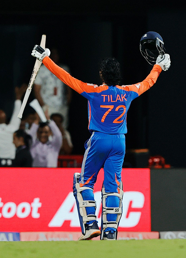 Tilak Varma Spectacular Batting In 2nd T20I Against England Photo Gallery14