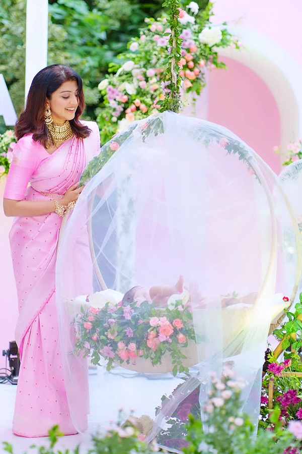 Actress Pranitha daughter Arna naming ceremony beautiful moments: Photos2