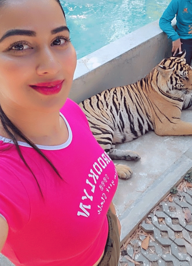 Inaya Sultana Playing Games With Tiger In Lion Park8