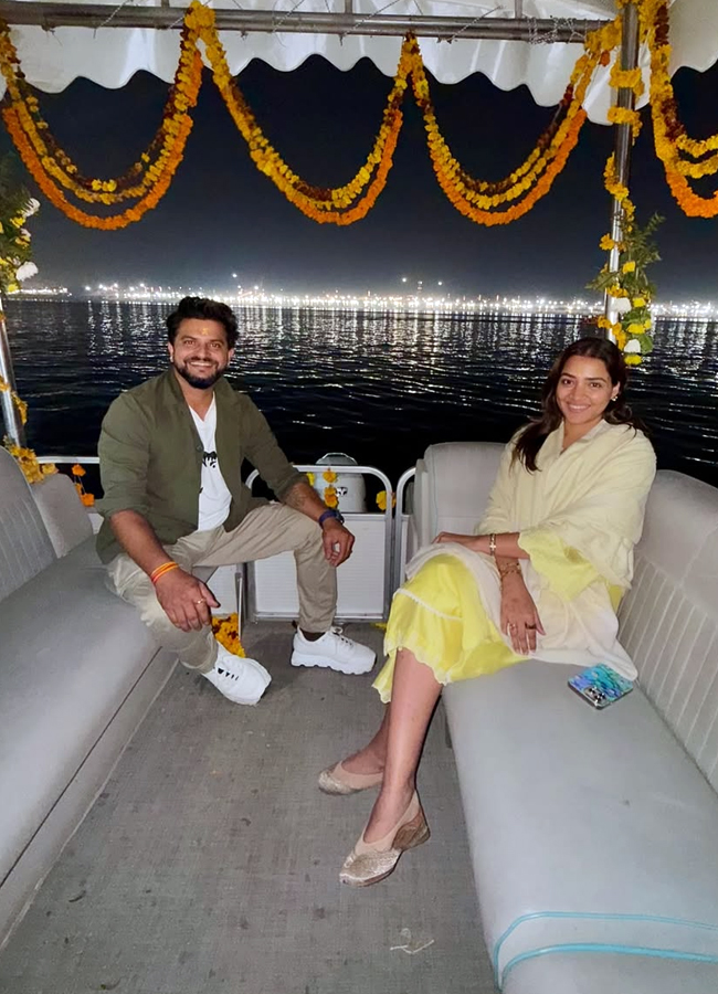  suresh raina visited to Mahakumbh mela 2025 with his wife and family10