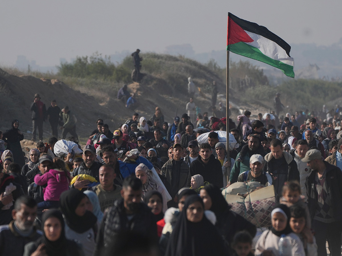 Displaced Palestinians arrive in the northern Gaza Strip Photos32