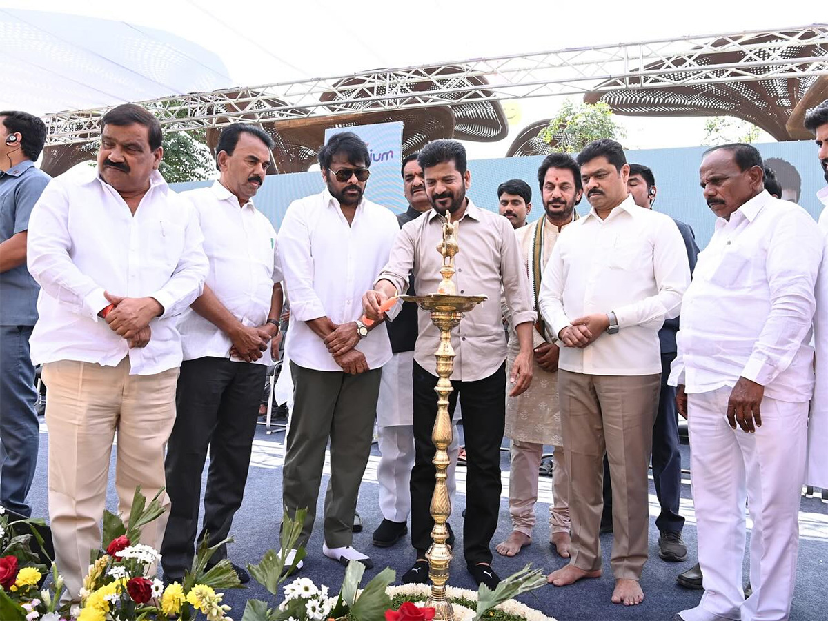 Experium ECO Park Opened CM Revanth Reddy and Chiranjeevi15