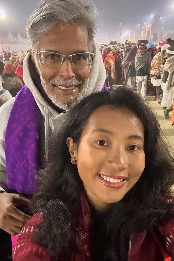 Milind Soman takes holy dip with wife Ankita Konwar at Maha Kumbh Mela Photos21