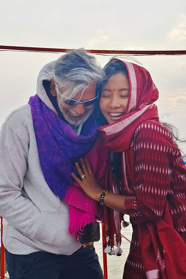 Milind Soman takes holy dip with wife Ankita Konwar at Maha Kumbh Mela Photos22