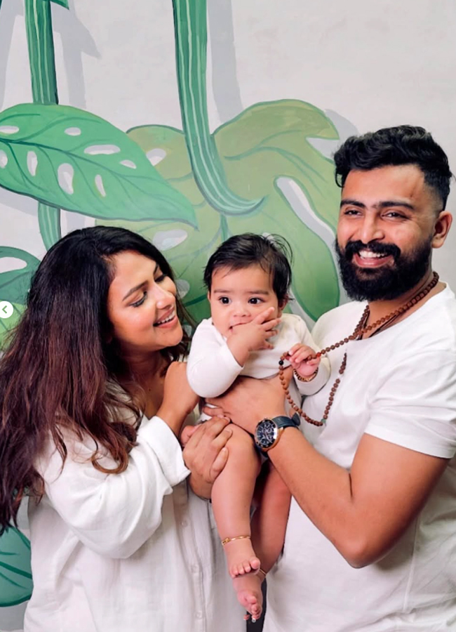 How cute he is Amala Paul looking at her son6