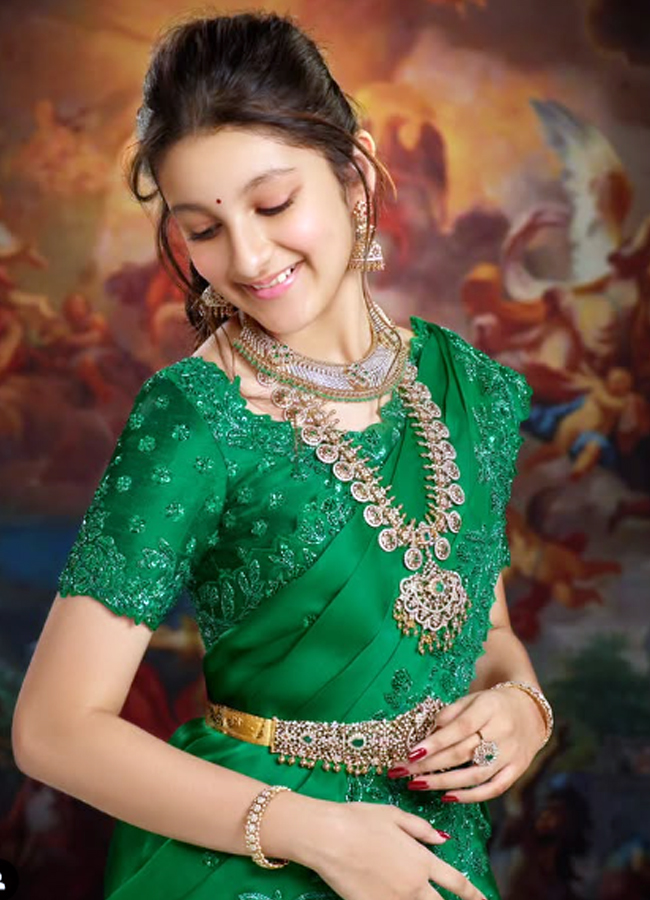 Prince Mahesh Babu Daughter Sitara Shines In Jewellery Ad13