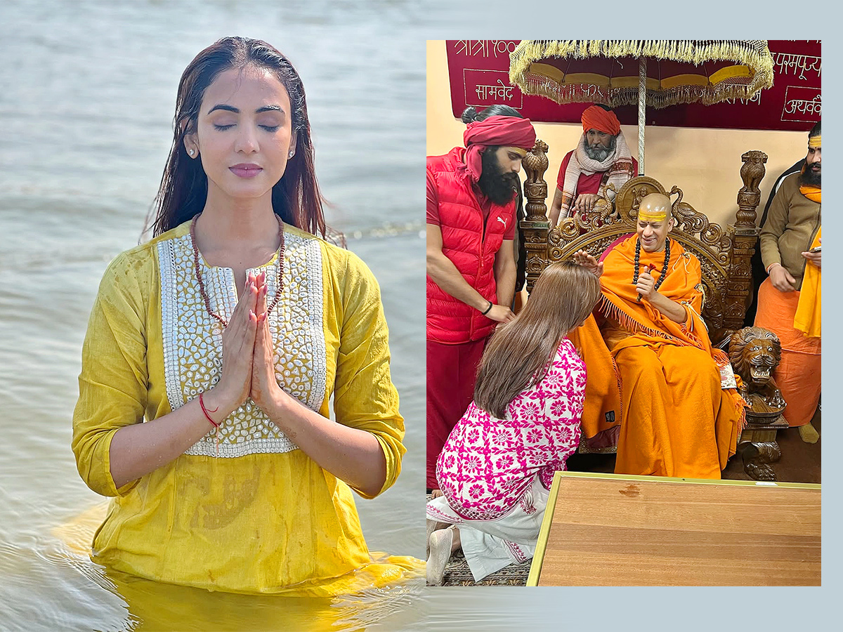 Actress Sonal Chauhan maha kumbh mela 2025 photos goes viral1