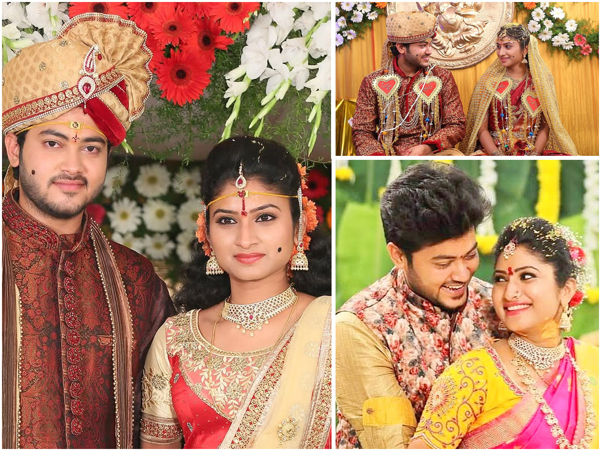 Tv Actress Vishnu Priya Wedding Anniversary Photos1