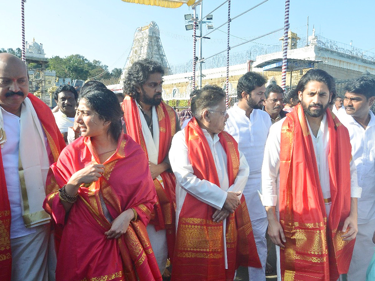 Thandel Movie Team at Tirumala6