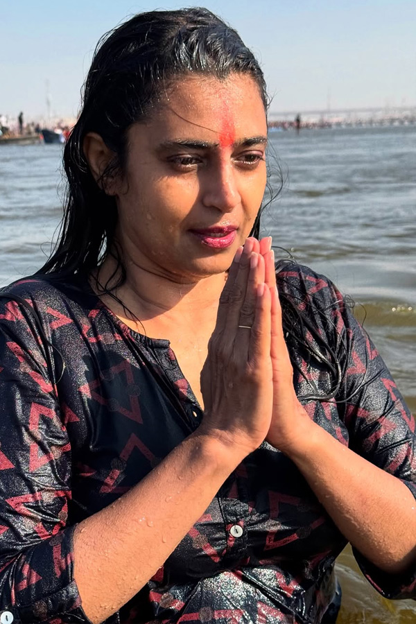 Serial actress Kasturi At Maha Kumbh Mela Photos7