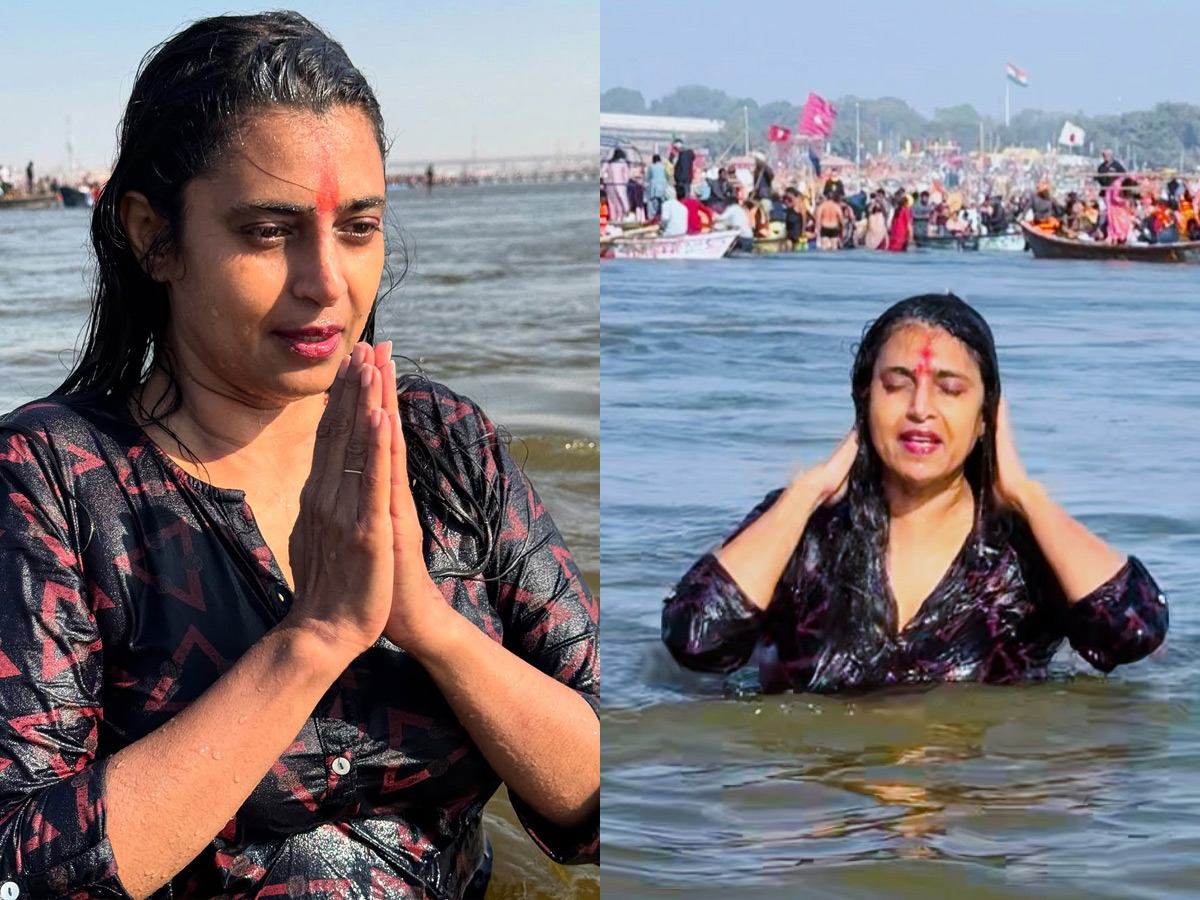 Serial actress Kasturi At Maha Kumbh Mela Photos1