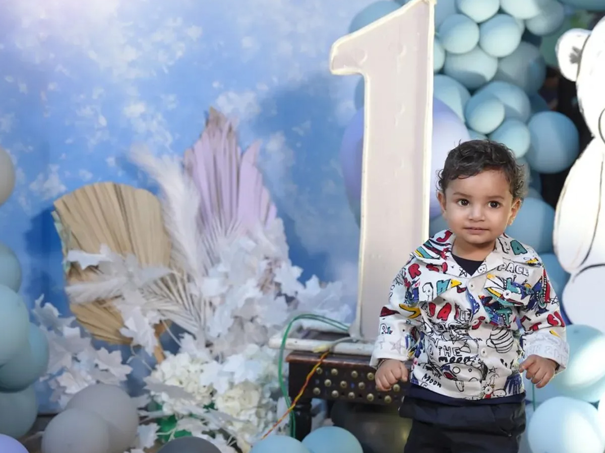 Singer Geetha Madhuri son 1st birthday celebrations Photos8