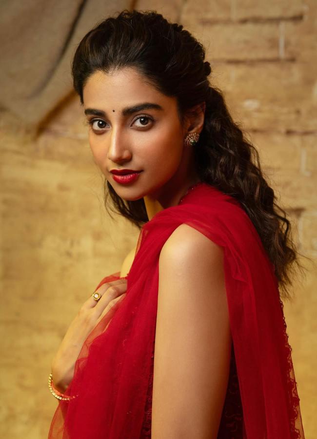 Tollywood Actress Meenakshi Chaudhary Crazy Looks In Red Dress Photo Gallery10