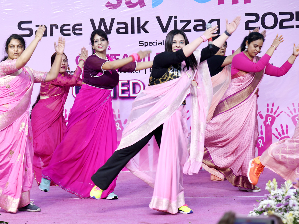 Pink Saree Walk on Visakhapatnam Beach Road Photos14