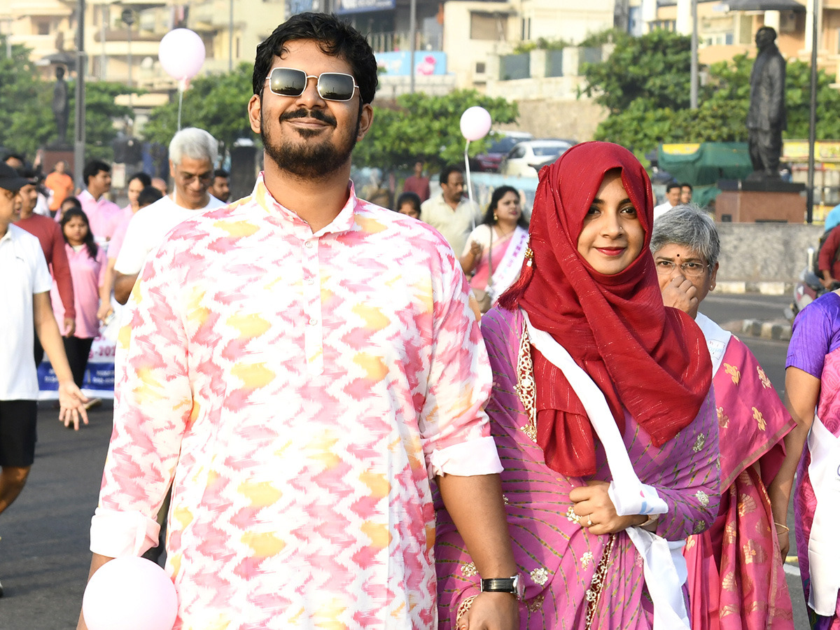 Pink Saree Walk on Visakhapatnam Beach Road Photos16