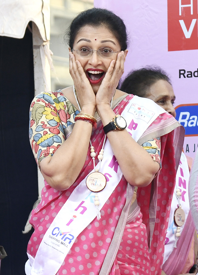 Pink Saree Walk on Visakhapatnam Beach Road Photos18