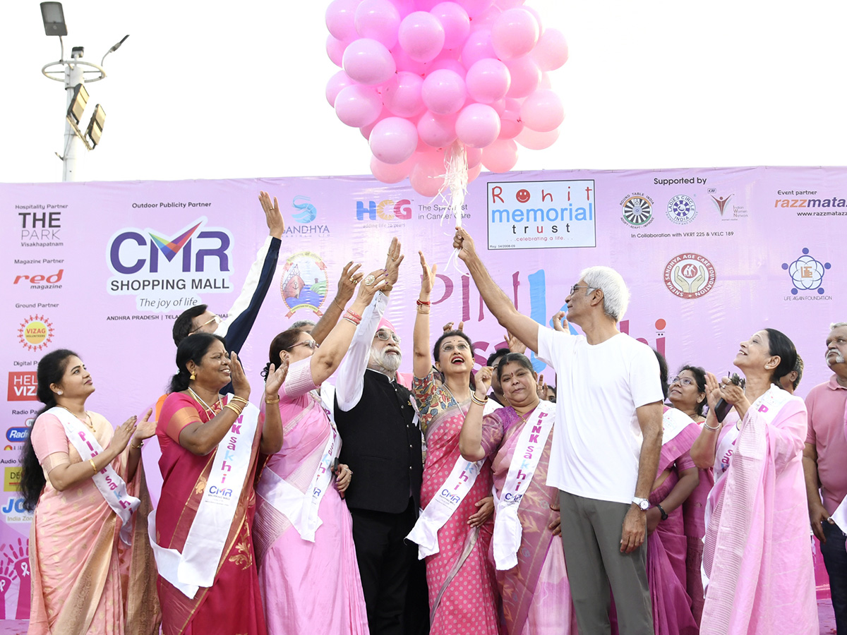 Pink Saree Walk on Visakhapatnam Beach Road Photos4