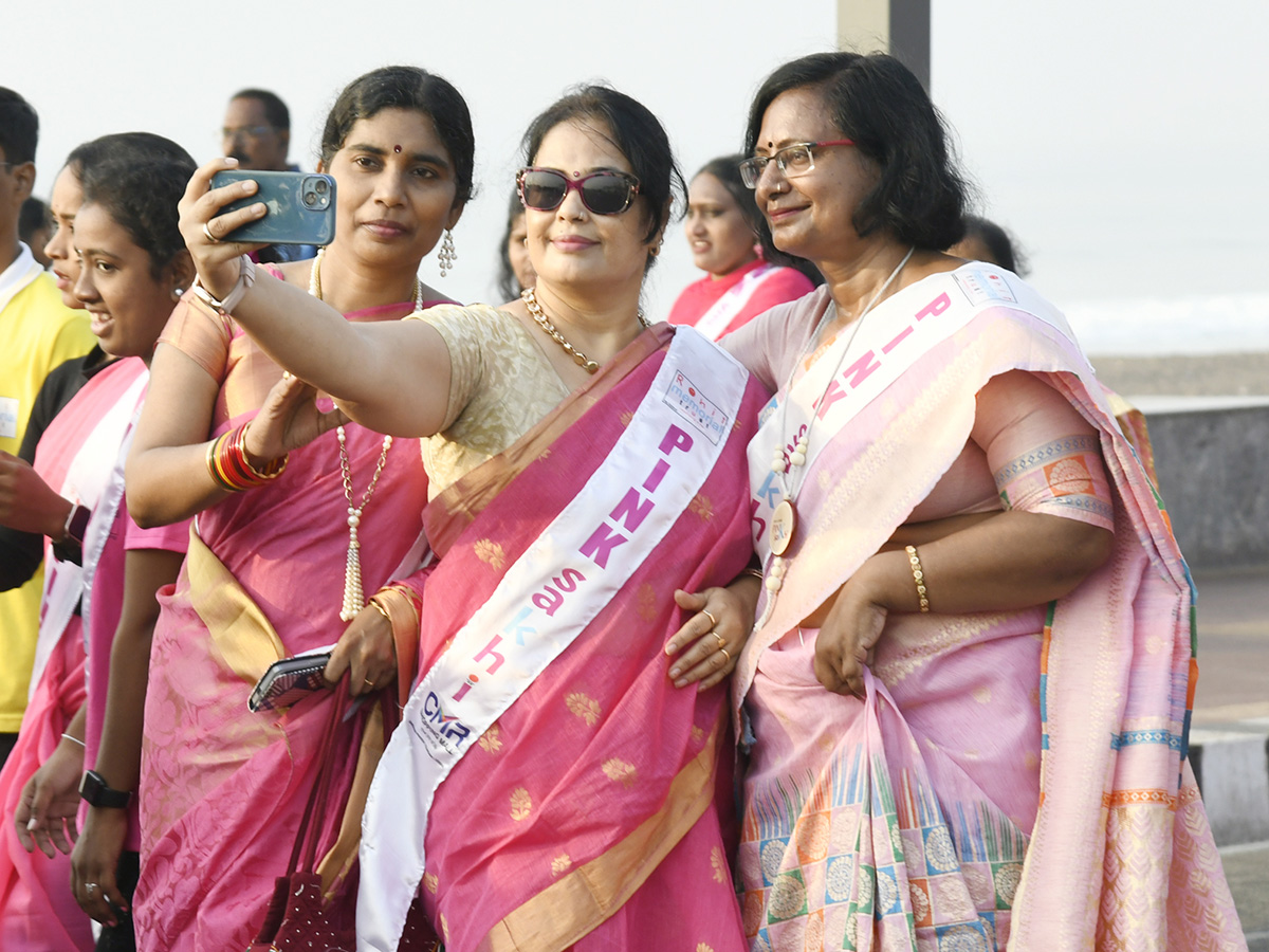 Pink Saree Walk on Visakhapatnam Beach Road Photos9