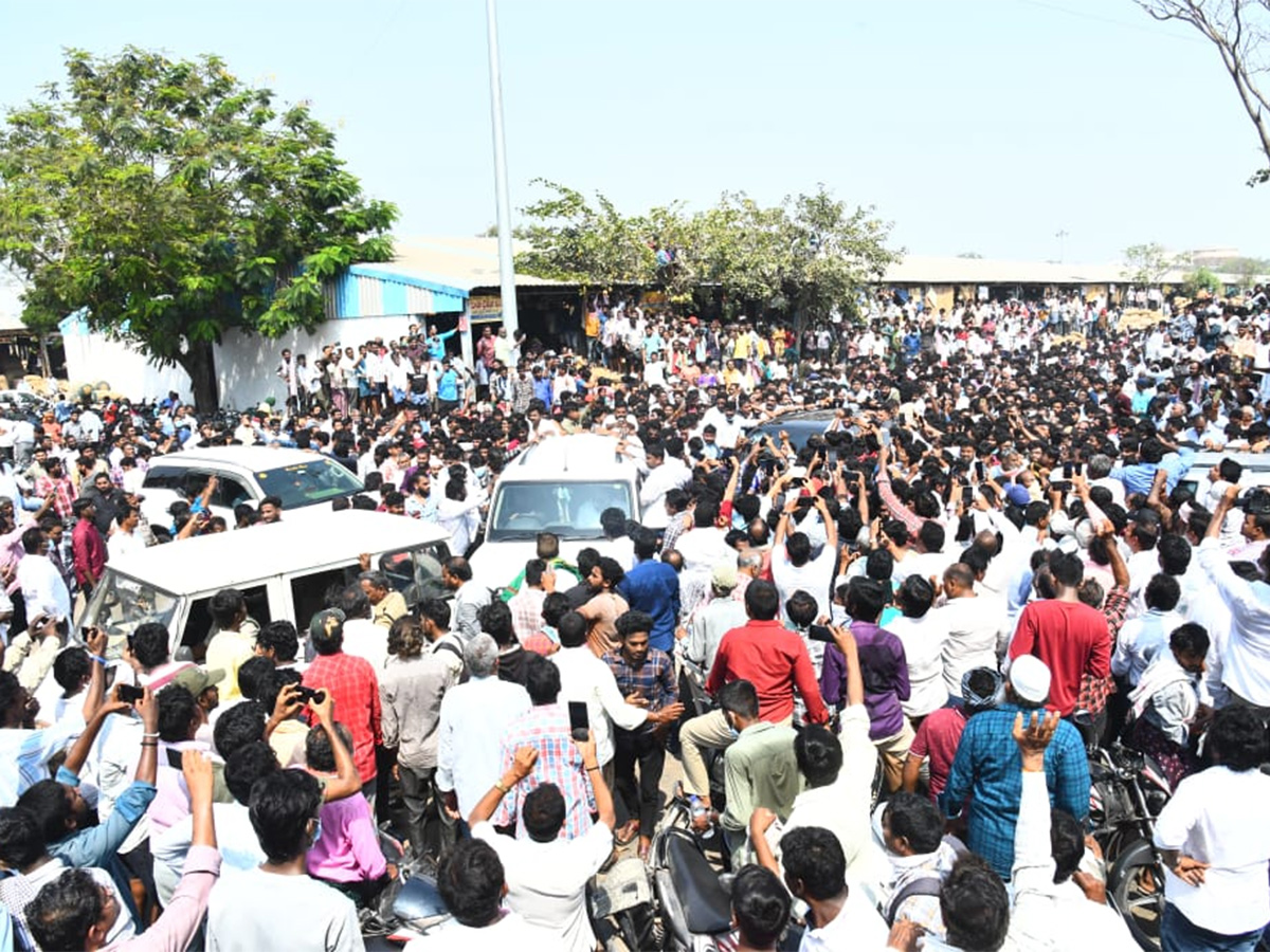 Massive Crowd At YS Jagan Guntur Visit Mirchi Yard Farmers Protest, Highlights Photos Gallery23