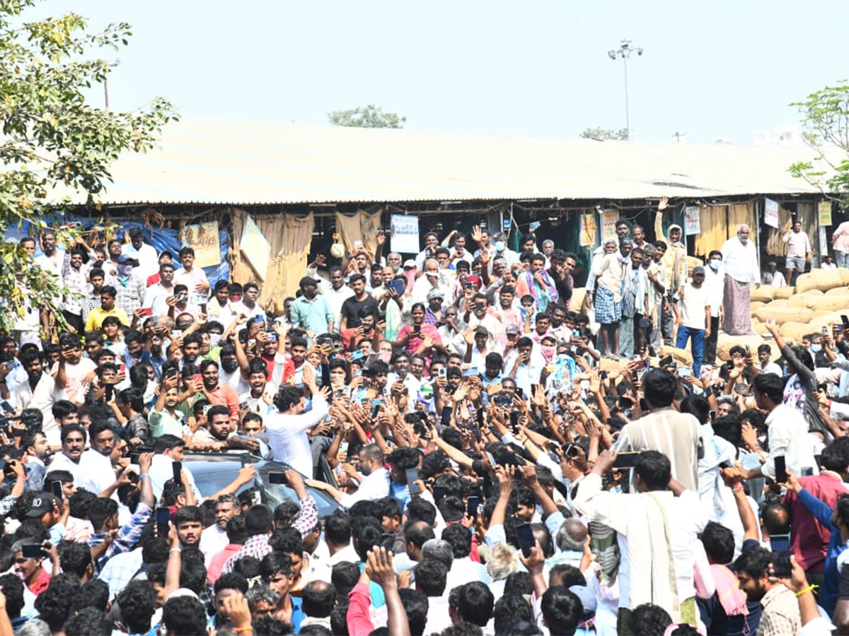 Massive Crowd At YS Jagan Guntur Visit Mirchi Yard Farmers Protest, Highlights Photos Gallery24