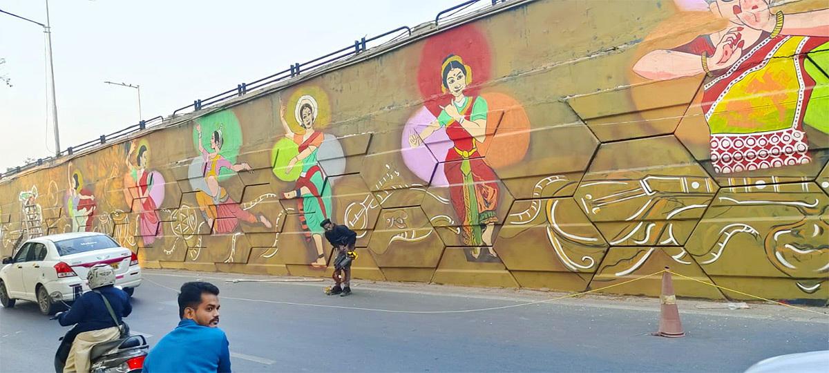 54 crore already spent on flyover paintings and junction photos7