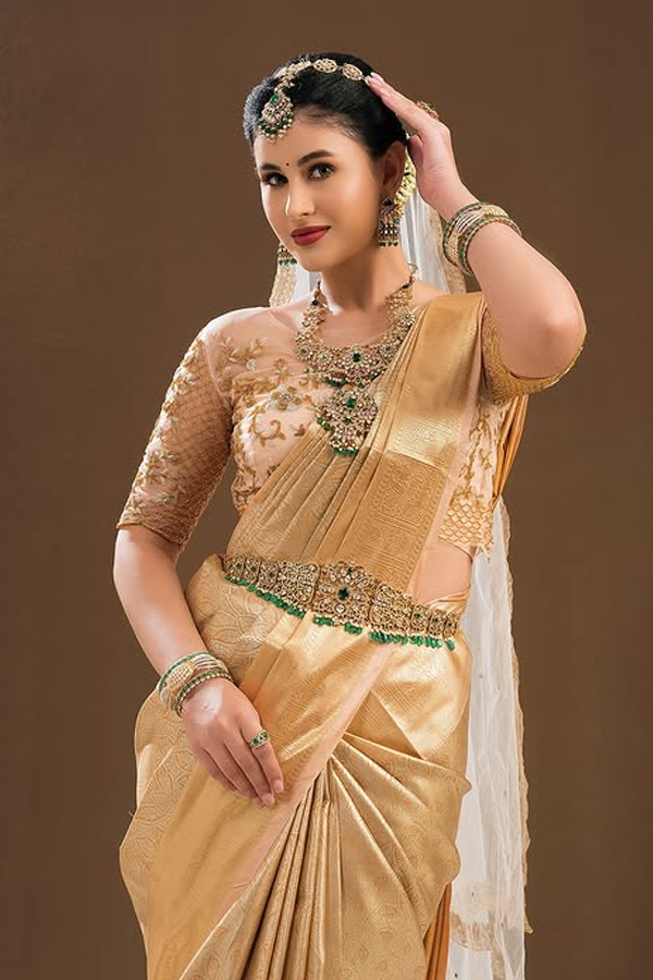 Every Special Occasion  best option Gold Saree for Stunning Look9