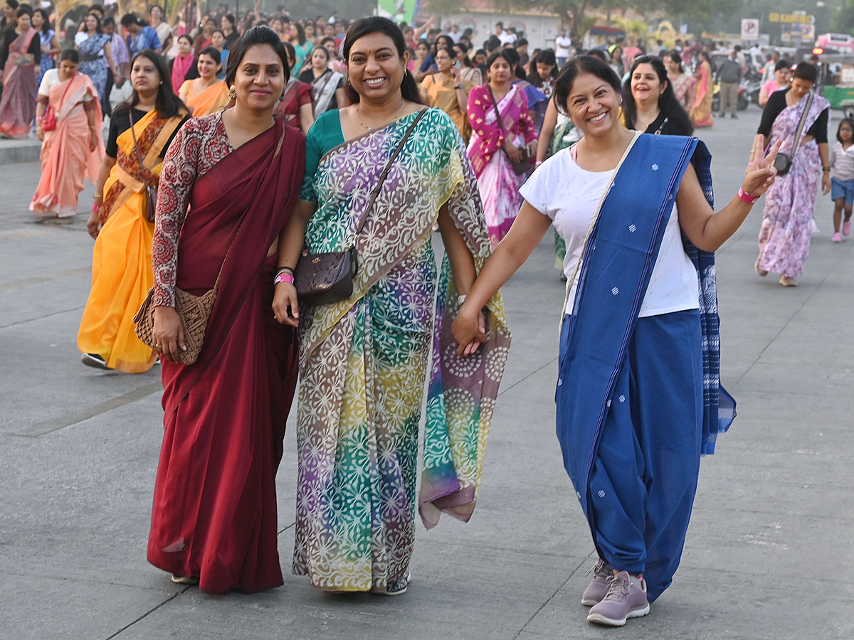 Taneira Saree Run Hyderabad 2025 Photos2