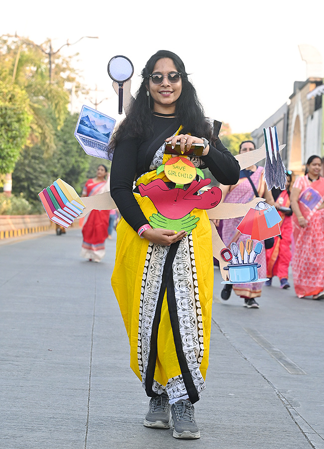 Taneira Saree Run Hyderabad 2025 Photos23