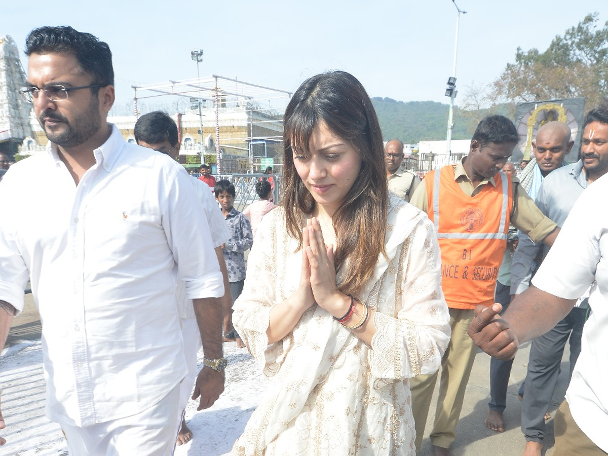 Actress Hansika Visits Tirumala Along With Her Husband Sohail Photos14