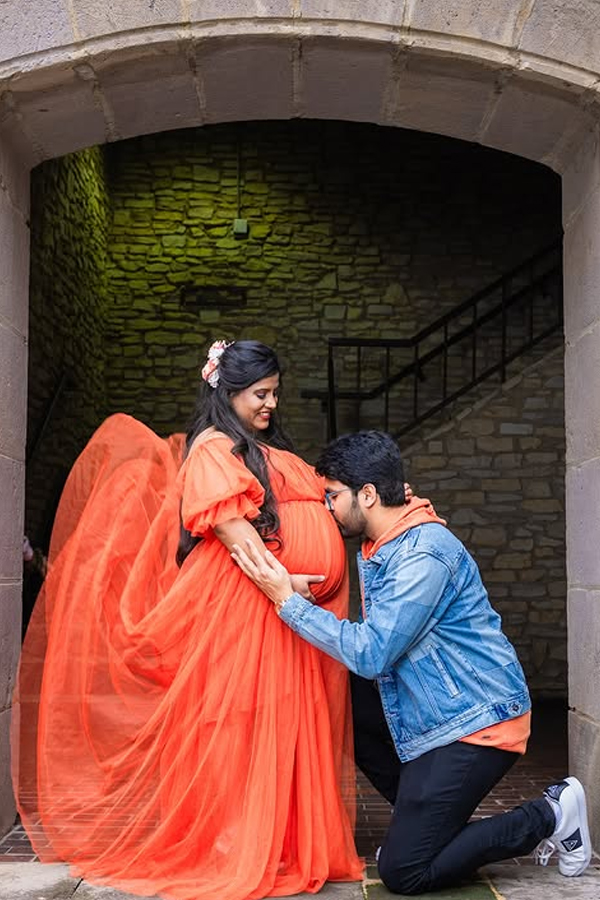 Raja Ravi Varma theme maternity photoshoot going viral7