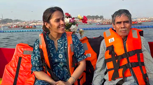 Saina Nehwal visited the ongoing Maha Kumbh3