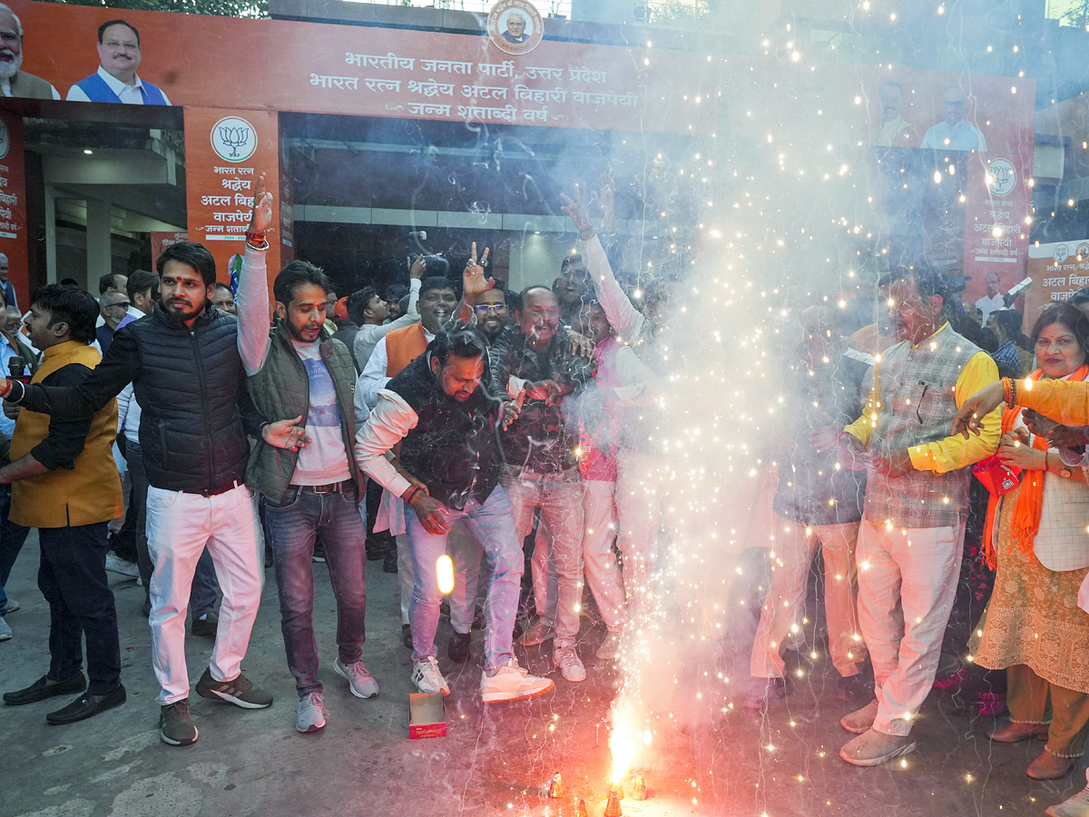 Delhi Assembly Election Results 2025: Celebrations of landslide victory of BJP in Delhi Assembly Elections Photos14