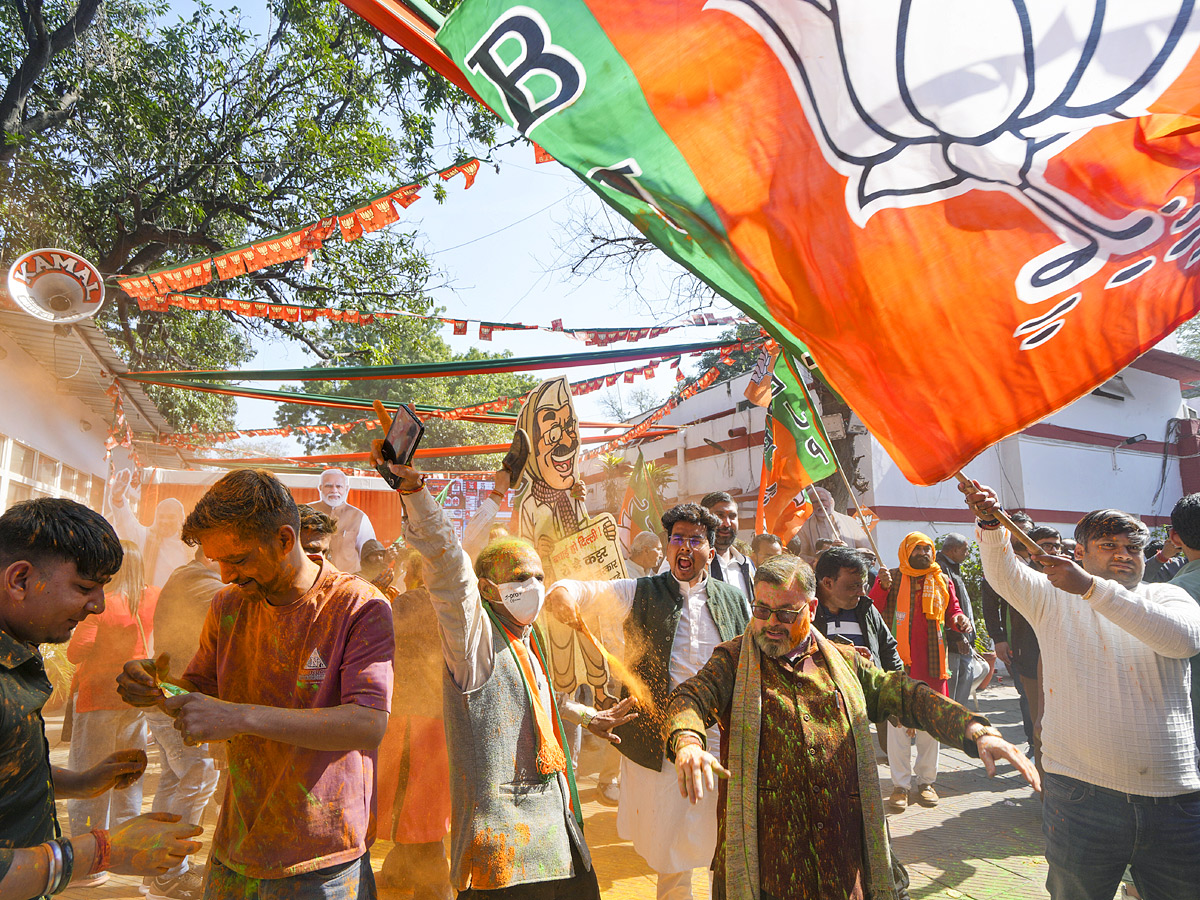 Delhi Assembly Election Results 2025: Celebrations of landslide victory of BJP in Delhi Assembly Elections Photos15