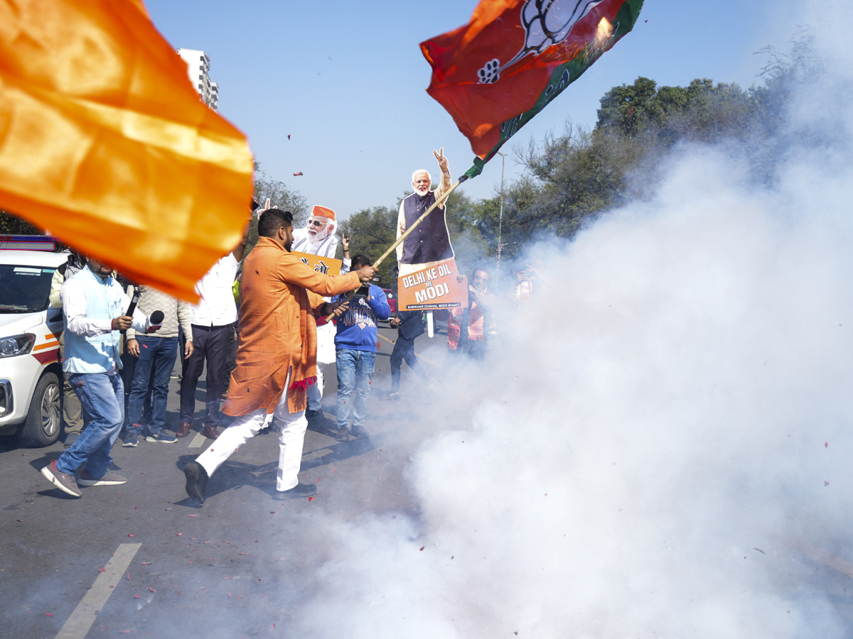 Delhi Assembly Election Results 2025: Celebrations of landslide victory of BJP in Delhi Assembly Elections Photos21