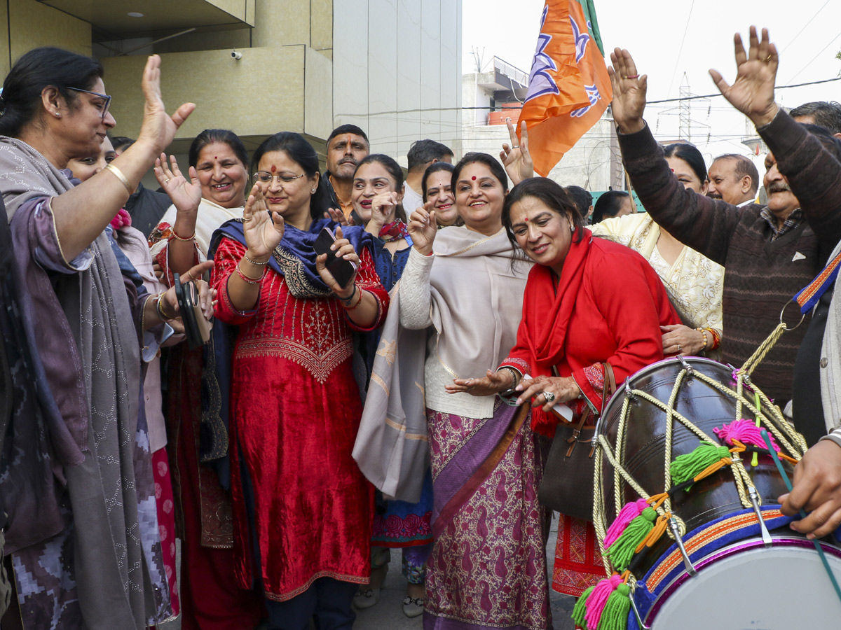 Delhi Assembly Election Results 2025: Celebrations of landslide victory of BJP in Delhi Assembly Elections Photos23