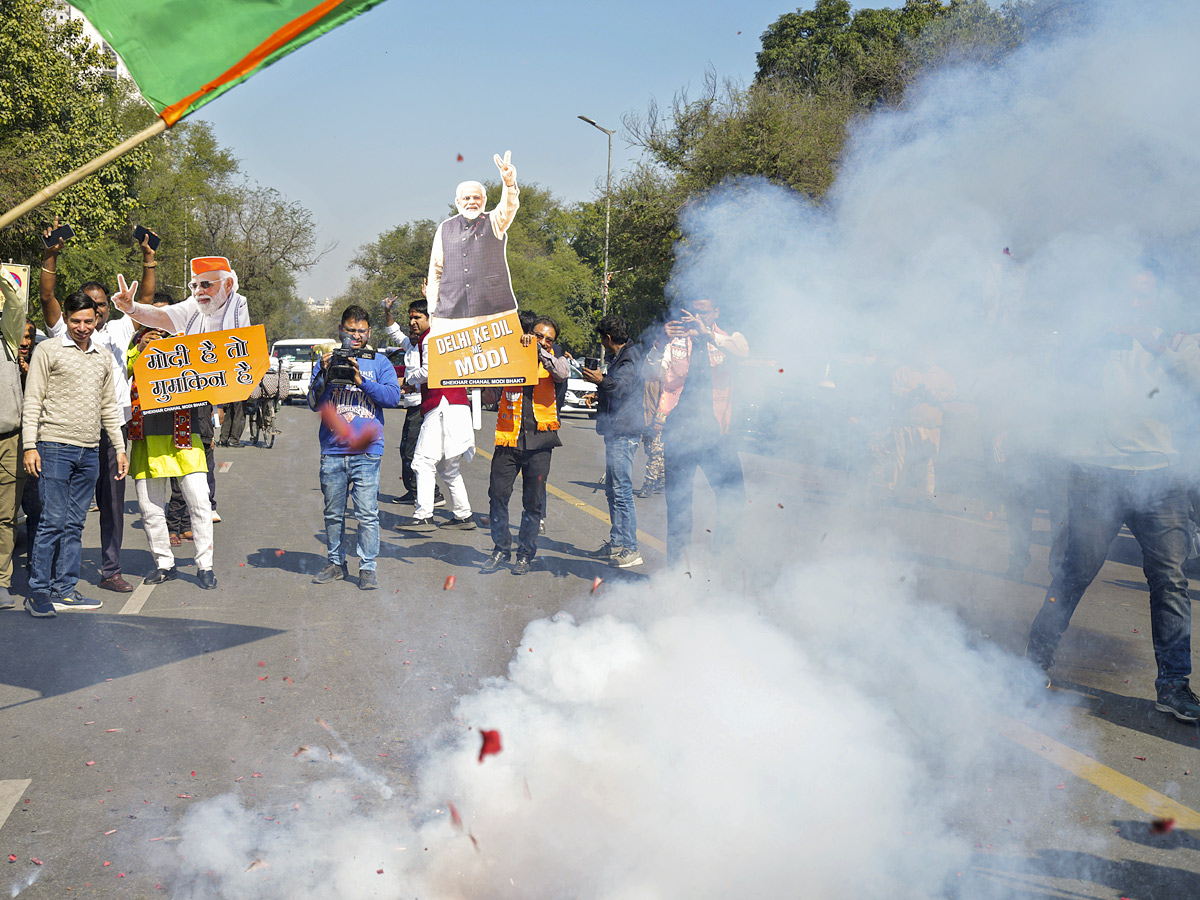 Delhi Assembly Election Results 2025: Celebrations of landslide victory of BJP in Delhi Assembly Elections Photos24