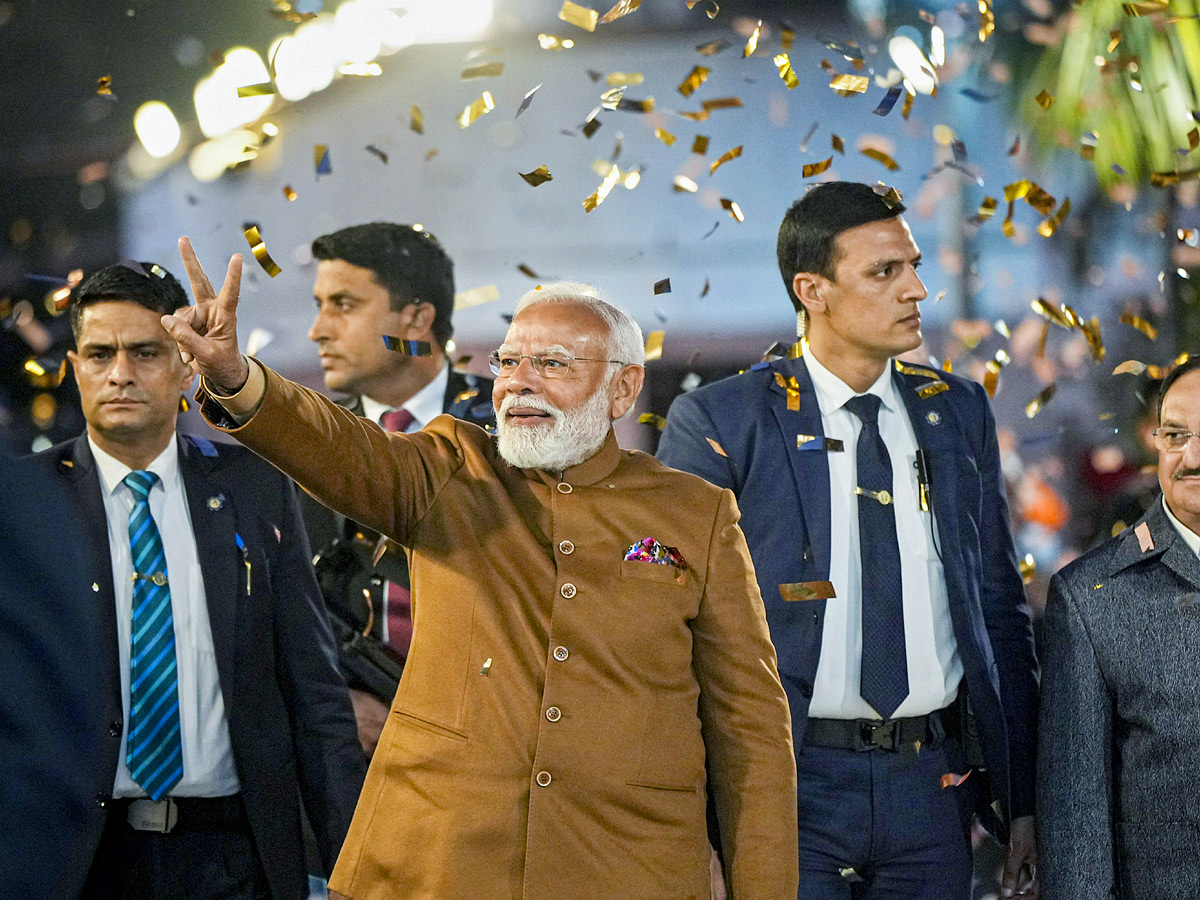 Delhi Assembly Election Results 2025: Celebrations of landslide victory of BJP in Delhi Assembly Elections Photos2