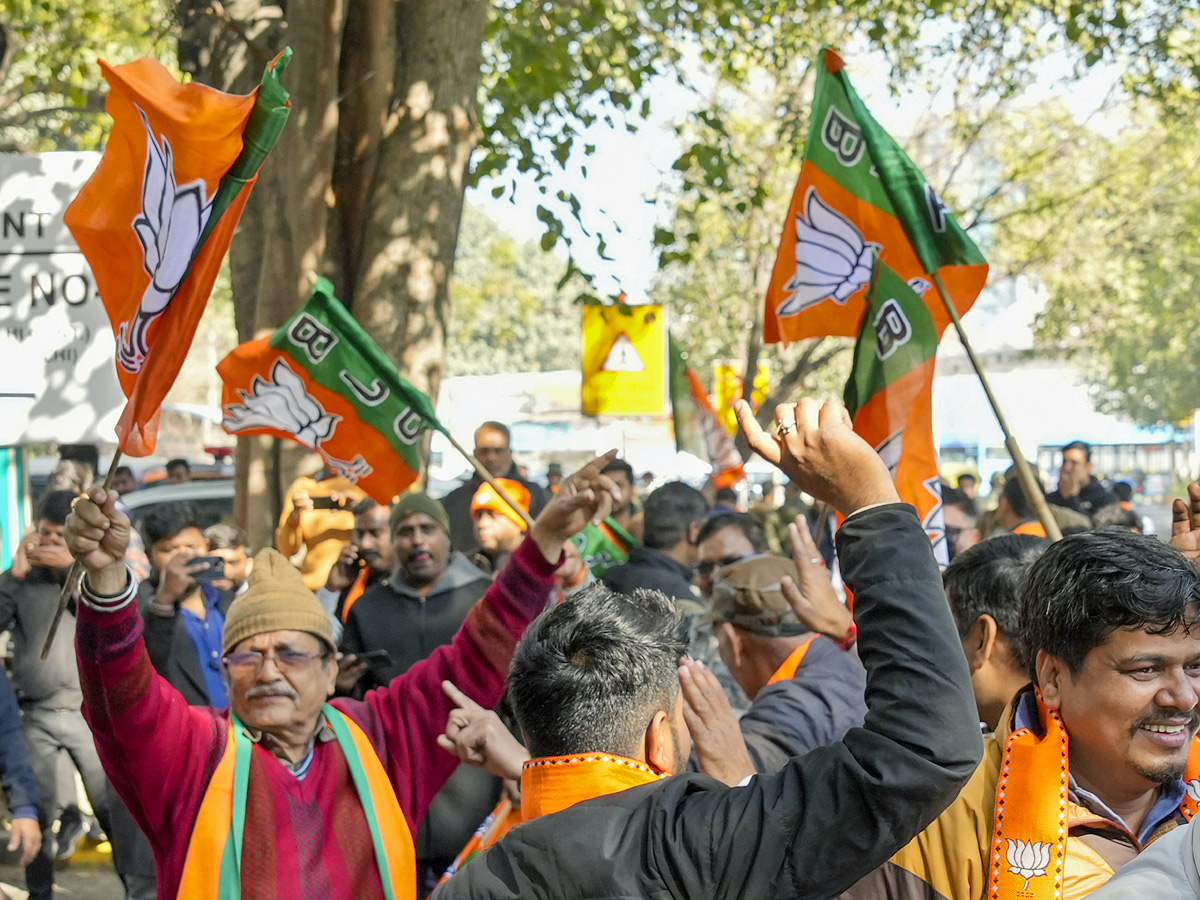 Delhi Assembly Election Results 2025: Celebrations of landslide victory of BJP in Delhi Assembly Elections Photos28