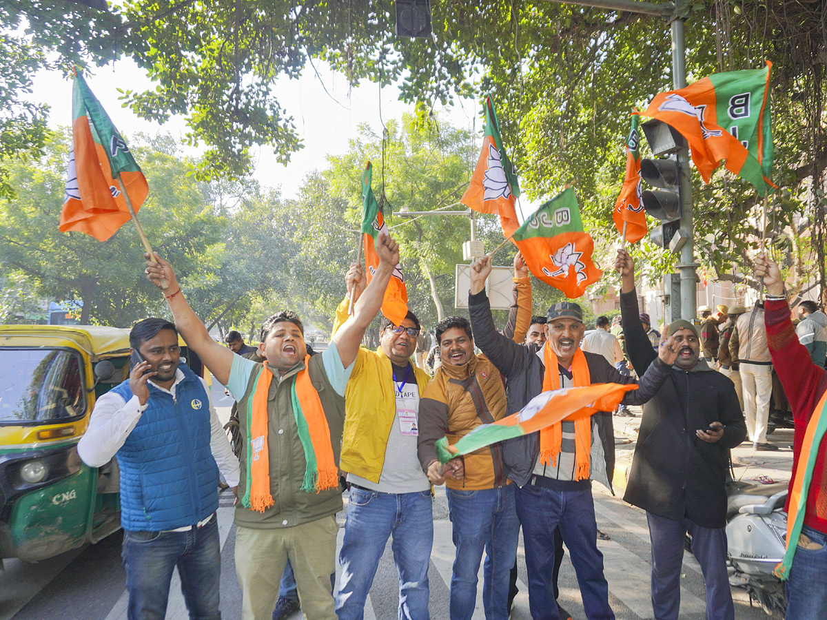 Delhi Assembly Election Results 2025: Celebrations of landslide victory of BJP in Delhi Assembly Elections Photos33