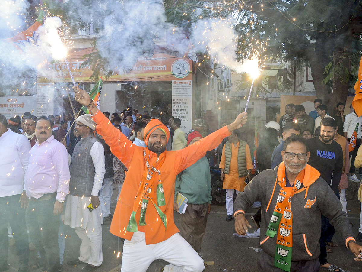 Delhi Assembly Election Results 2025: Celebrations of landslide victory of BJP in Delhi Assembly Elections Photos34