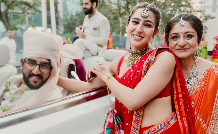 Sara Ali Khan Enjoys Friends Wedding, Shares Adorable Moments With Family Photos13