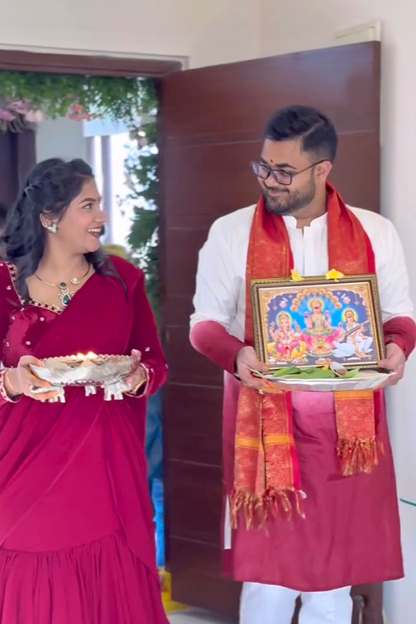 Popular Telugu YouTuber Srujana Sagar New house Warming Ceremony Photos2