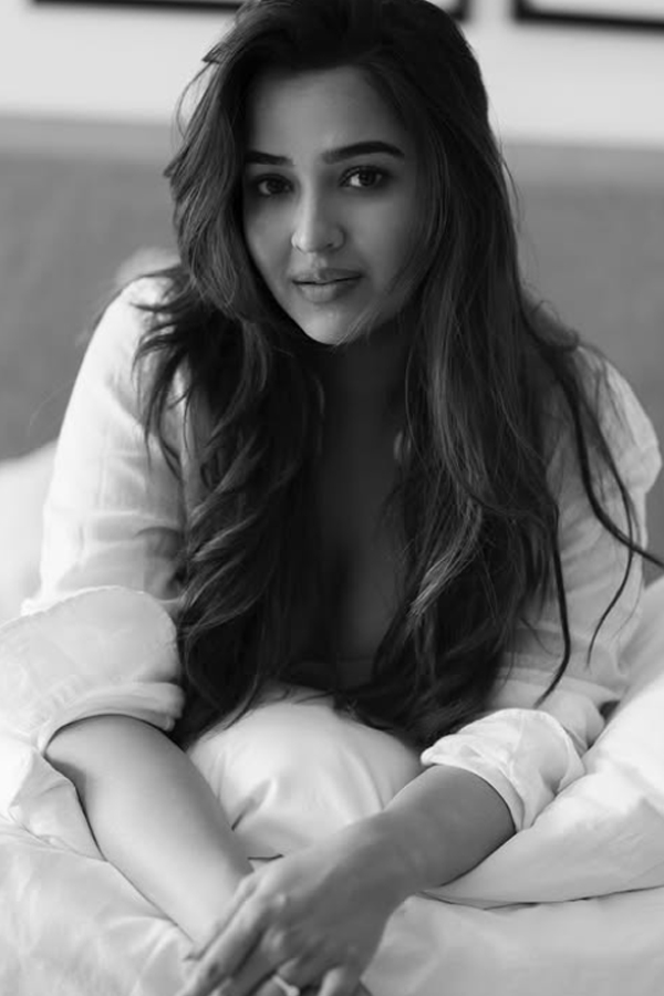 Pujita Ponnada cute photos in black and white dress 3