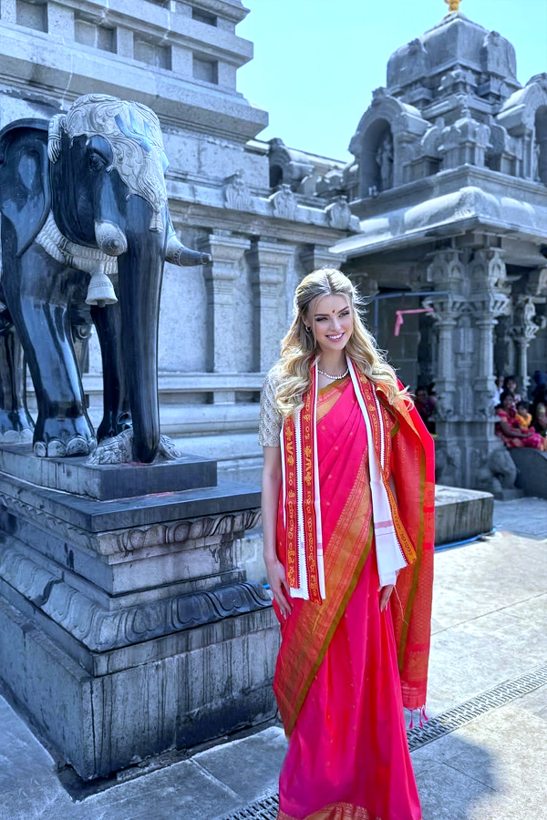 Miss Universe Victoria Kjaer Theilvig Visits Yadagirigutta Temple8