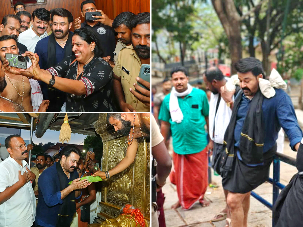 Mohanlal visits Sabarimala Temple photos goes viral1